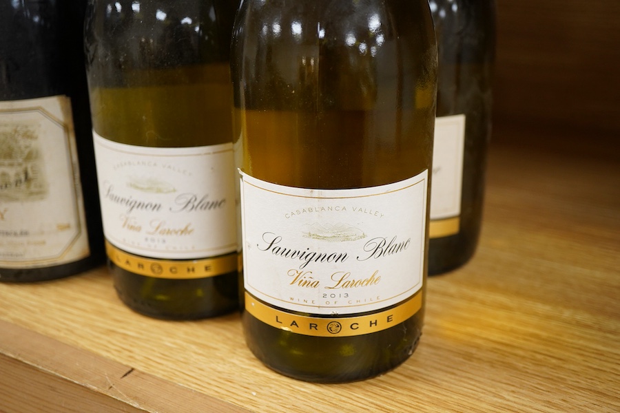 Casablanca Valley Vina Laroche Sauvignon Blanc, 2013, five bottles, and Clos du Gaiment Vouvray, 1990, twelve bottles